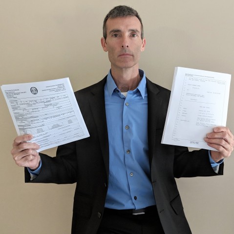 SubscriberWise founder and America's child identity guardian David Howe, holding two public records  ... 