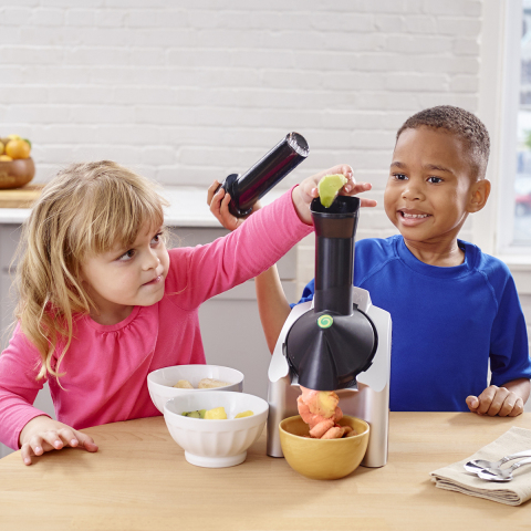 The Perfect Gift For Kids in the Kitchen! Kids across America are going bananas for Yonanas! It's fun to use. It's easy to use. And it puts a healthy twist on dairy-free ice cream. The only necessary ingredient is frozen fruit. No water. No milk. (Photo: Business Wire)