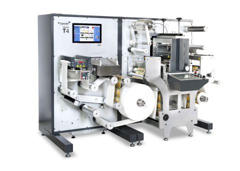 Designed for the professional label converting environment, the T4 offers a stand-alone solution for advanced, high resolution (up to 1600 dpi) label production, laminating and finishing from start to finish at impressive speeds of up to 164 feet per minute. (Photo: Business Wire)