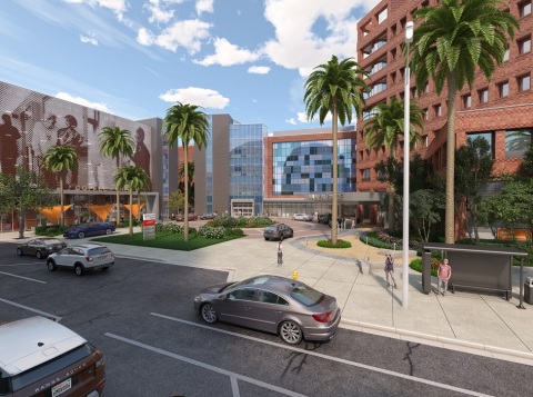 Dignity Health California Hospital Medical Center new patient tower rendering. (Photo: Business Wire)