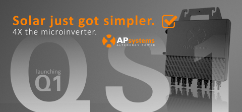 The first of its kind, the QS1 from APsystems is designed to accommodate today's high output PV pane ... 