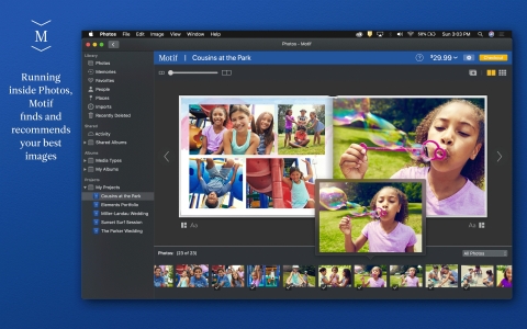 Motif operates natively within Apple Photos on macOS  (Photo: Business Wire)