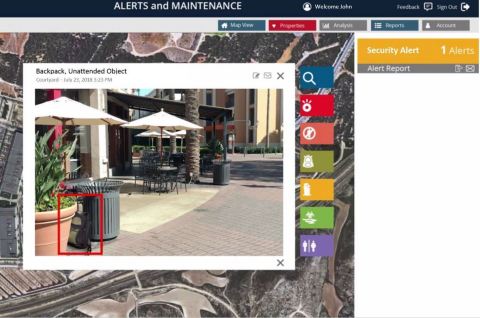 Deep North's video AI platform can scan buildings, campuses and students to alert school faculty of potential threats based on suspicious objects, people, and behavior. (Photo: Business Wire)