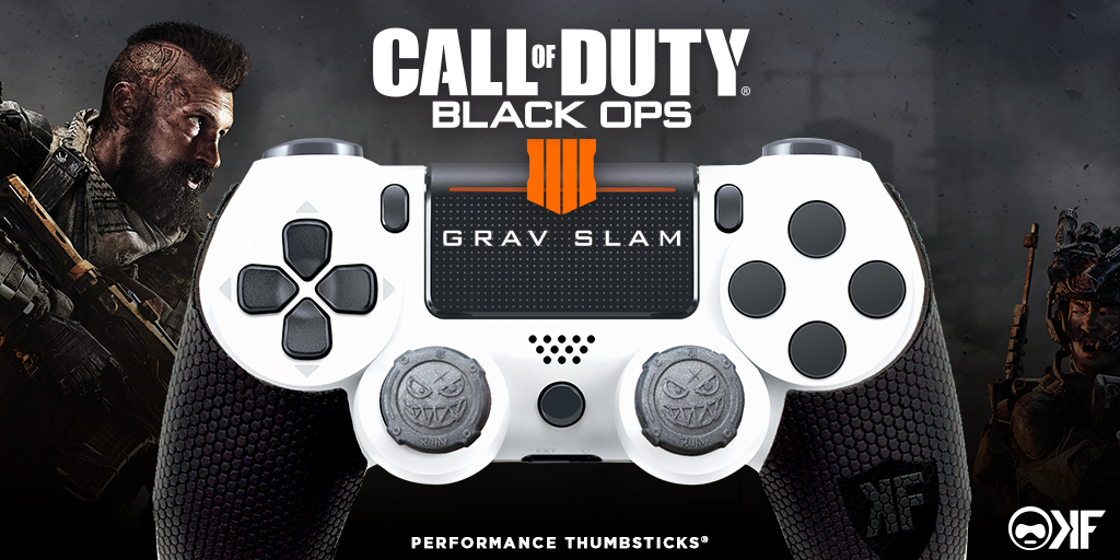 Performance Thumbsticks Gray/Orange 1 Mid-Rise Convex 1 High-Rise Convex KontrolFreek Call of Duty: Black Ops 4 Grav Slam for Xbox One Controller 