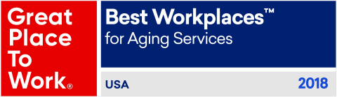 Great Place to Work® and Fortune have recognized Sunrise Senior Living as one of the top 10 Best Workplaces for Aging Services in 2018. (Graphic: Business Wire)
