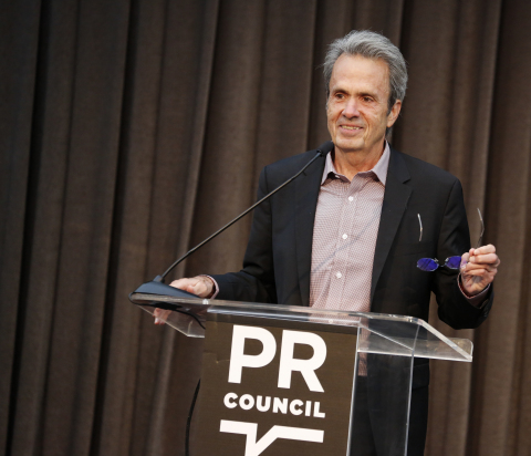 Host Fred Cook, Chairman at Golin and Director of the USC Annenberg Center for Public Relations speaks at the PR Council's Critical Issues Forum 2018. (Photo: Business Wire)