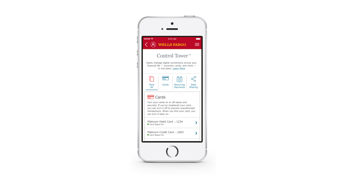 Wells Fargo Launches Control Tower SM, New Digital Experience for Customers Nationwide