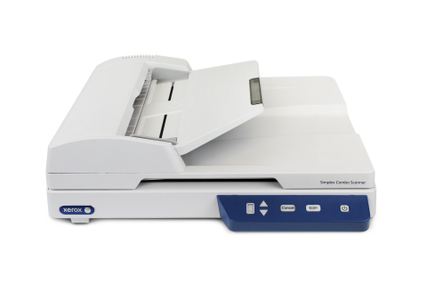 The Simplex Combo Scanner provides single-sided scan speeds of up to 25 pages per minute with a 500-page per day duty cycle. Its all-in-one, compact design includes both a flatbed scanner and multi-page automatic document feeding (ADF) scanner. (Photo: Business Wire)