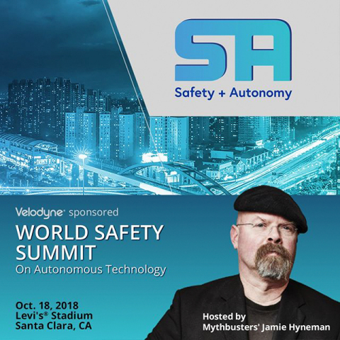 Velodyne LiDAR sponsors the World Safety Summit on Autonomous Technology, hosted by Jamie Hyneman, f ... 