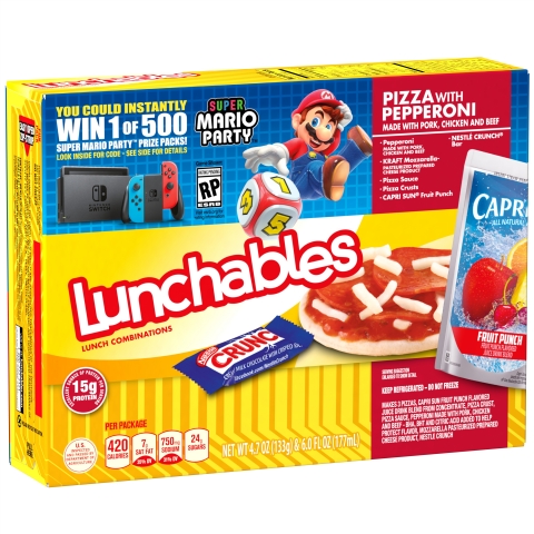 Nintendo is teaming up with Lunchables to add a little more fun to kids’ lunch breaks. Lunchables is giving fans the opportunity to win special Super Mario Party prize packs throughout the delicious promotion, which lasts through December. (Graphic: Business Wire)