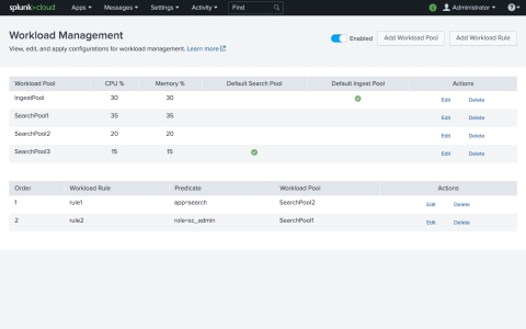 New Workload Management feature in Splunk Enterprise 7.2 allows customers to prioritize search hierarchies and data ingestion. (Graphic: Business Wire)