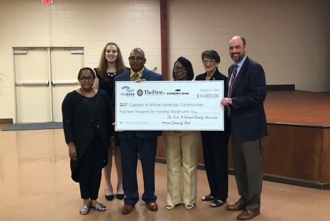 A $14,600 Partnership Grant Program award from The First, A National Banking Association, Community ... 