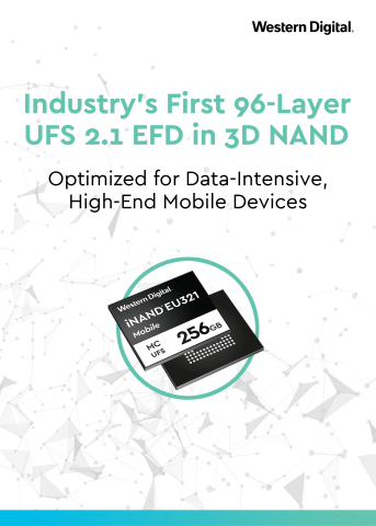 Western Digital Launches Industry's First 96-Layer UFS 2.1 EFD in 3D NAND (Graphic: Business Wire)