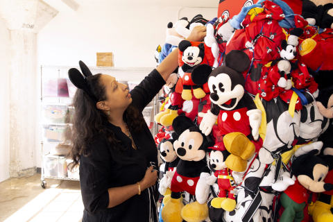 Shinique Smith will debut her 'Mickey: The True Original Exhibition' piece, "Bale Variant No. 0026, Ode to Mickey Mouse, My First Love," via public preview beginning October 10 in Los Angeles. (Photo: Business Wire)