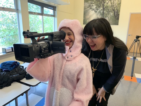 Kids from the Portland Boys and Girls Clubs shoot short monster movies through the "Future Filmmaker ... 