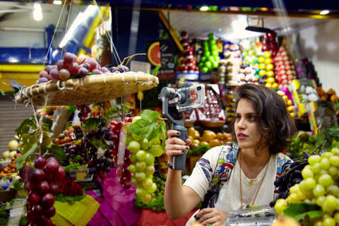 Alyssa Schiavon Gandini (Brazil, age 22) films for Disney’s #DreamBigPrincess global video series, produced and directed by young women from the UN Foundation’s Girl Up initiative. Offering inspiration from trailblazing women, the series will be shared on social media to unlock up to a $1 million donation to Girl Up. (Photo: Business Wire)