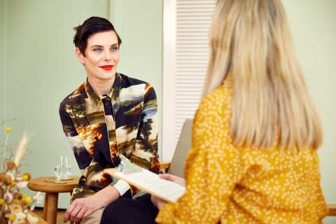 Designer Karen Walker is interviewed by Sarah Gulley (New Zealand, age 19) as part of Disney’s #DreamBigPrincess global video series, produced and directed by young women from the UN Foundation’s Girl Up initiative. Offering inspiration from trailblazing women, the series will be shared on social media to unlock up to a $1 million donation to Girl Up. (Photo: Business Wire)