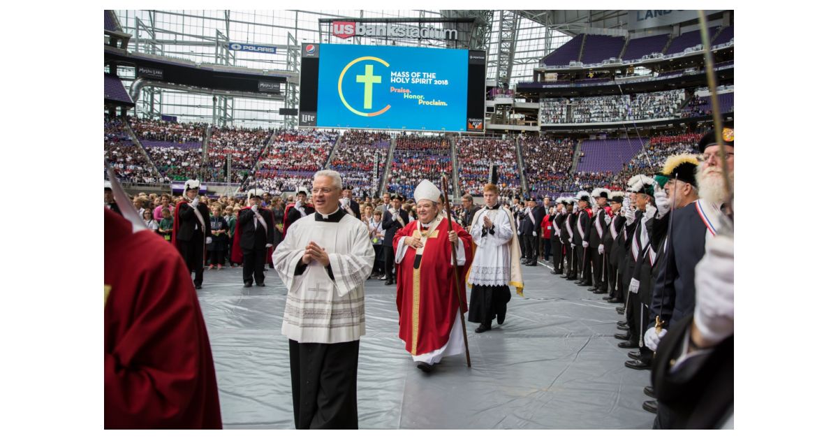 12,000 Catholic School Students Celebrated Mass at U.S. Bank Stadium, Held Massive Coats for Kids Drive