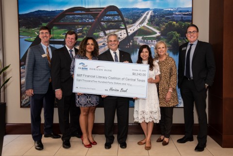 Horizon Bank and FHLB Dallas awarded $8,240 in Partnership Grant Program funds to the Financial Lite ... 