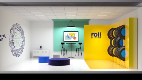 The Goodyear Tire & Rubber company launches Roll by Goodyear, a new tire-buying and installation experience, in the Washington, D.C. metro area next week. The first-of-its-kind concept is designed to make tire purchase and installation easier and give time back to consumers. With Roll, customers can shop for tires on their phone, tablet, desktop or in-person with the assistance of a Roll team member. To change their tires, consumers can drop off their keys at a Roll by Goodyear showroom and shop or run errands while their tires are changed, or they can schedule Roll to come to their location of choice and change their tires. (Photo: Business Wire)