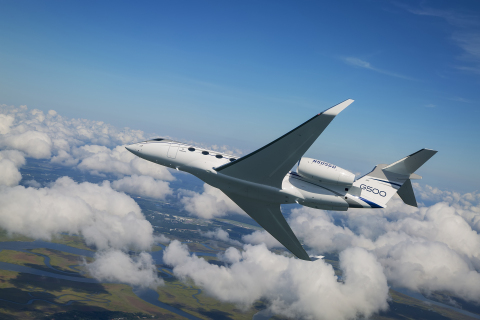 The G500 Symmetry Flight Deck featuring BAE Systems' active stick technology. (Photo: Gulfstream)