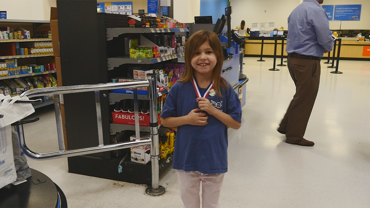 Children's Miracle Network champion Nellie, 9, visits a Walmart in Salt Lake City during Walmart's Children's Miracle Network fundraiser. Children's Miracle Network Hospitals announced Oct 17 they've hit an unprecedented milestone in their more than 30 year relationship with Walmart and Sam's Club—$1 billion raised, the most ever by a North American company for a nonprofit.