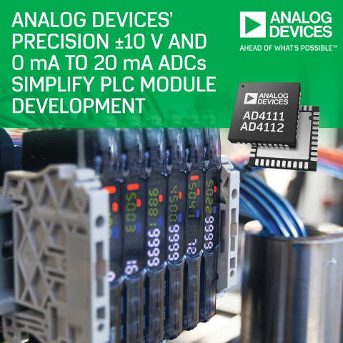 Analog Devices' Precision +/-10V and 0-20mA A/D Converters Simplify PLC Module Development (Photo: B ... 