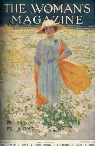 The cover of the June, 1914 The Woman's Magazine, featuring an oil painting illustration by Guy Rose ... 