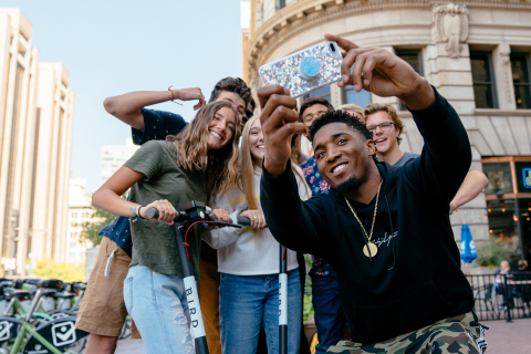 Donovan Mitchell with Utah Jazz fans in Salt Lake City. (Photo: Business Wire)