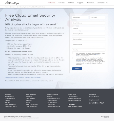 FireEye gives organizations a no-cost way to determine if advanced threats are getting past current defenses: www.fireeye.com/emailanalysis. (Graphic: Business Wire)