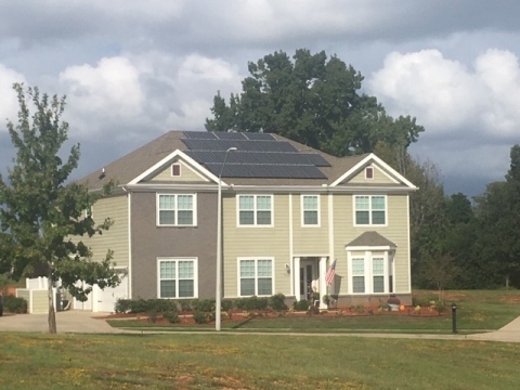 New solar powered home at Shaw Family Housing on Shaw Air Force Base in South Carolina. (Photo: Busi ... 