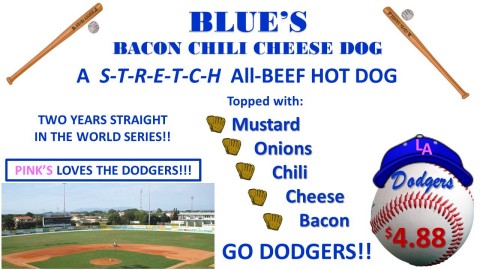 PINK'S DODGER BLUE MENU SIGN (Photo: Business Wire)