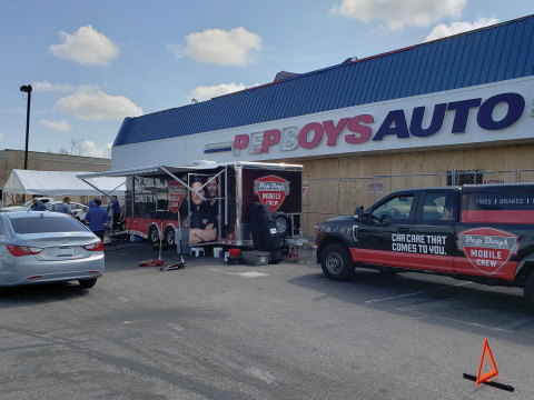 New Pep Boys Mobile Crew offers repair and maintenance services on-location and was recently deployed to assist in the aftermath of Hurricane Michael, as pictured here. (Photo: Business Wire)