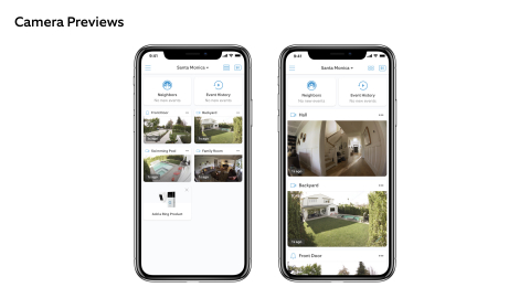 Camera Previews allow neighbors to view recent images from all of their devices in one seamless, consolidated view. (Photo: Business Wire)