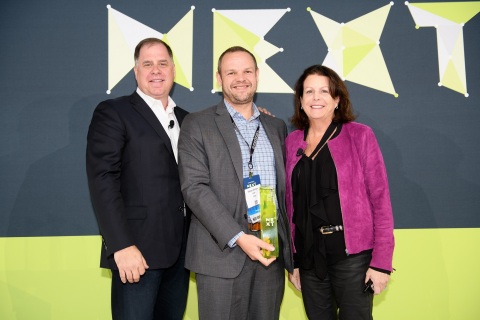 PPD received the Medidata Accelerator Award in recognition of the company’s commitment to innovation for advancing and accelerating the drug development process. PPD’s Niklas Morton (center), senior vice president of site and patient access, accepted the award on the company’s behalf from Medidata’s Michael Pray, general manager of global sales, and Janet Butler, senior vice president of global partnerships, at Medidata NEXT NYC, a two-day conference featuring a variety of thought-provoking sessions highlighting innovation within each phase of the clinical development cycle. (Photo: Business Wire)
