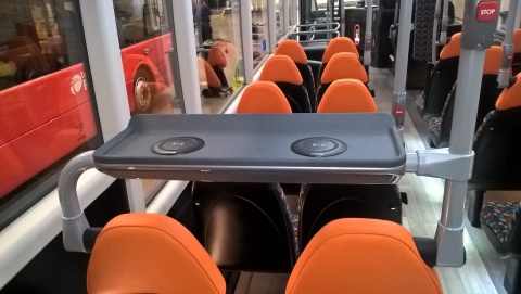 Aircharge wireless charging installation on the Optare Versa bus model (Photo: Business Wire)