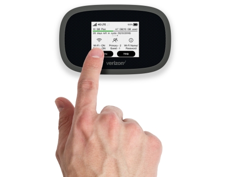 Verizon Jetpack® MiFi® 8800L - User Friendly Touch Screen (Photo: Business Wire)