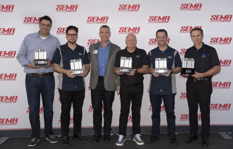 Pictured in Photo (L to R): Chris Musso (Polaris), Craig Metros (Ford), Chris Kersting (SEMA), Herma ... 