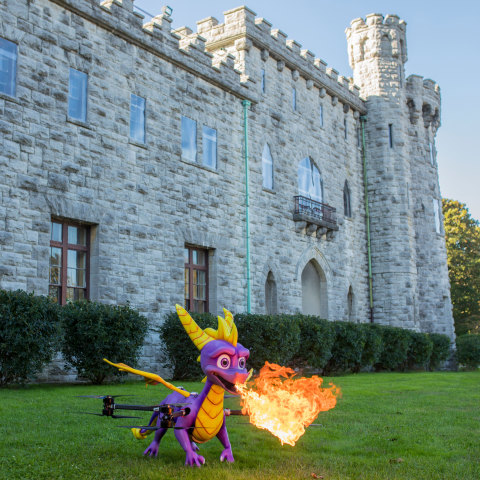 A first of its kind, fire-breathing and talking Spyro the Dragon drone will be soaring across the United States to commemorate the upcoming video game launch of Spyro Reignited Trilogy on November 13. (Photo: Business Wire)