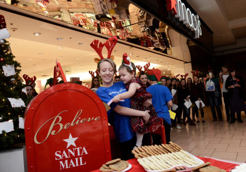 Macy&rsquo;s celebrates the launch of its 11th annual Believe campaign benefitting Make-A-Wish&reg;. (Photo: B ... 