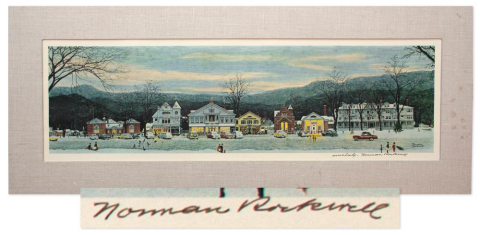 Norman Rockwell signed print of "Stockbridge Main Street at Christmas," Nate D. Sanders Auctions, Los Angeles, CA, $875.00 (Photo: Business Wire)