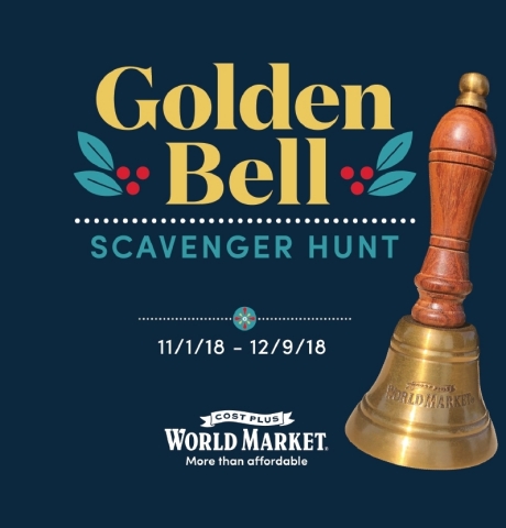 Cost Plus World Market Launches Golden Bell Scavenger Hunt with Over $1.8 Million in Total Rewards Given Away (Graphic: Business Wire)