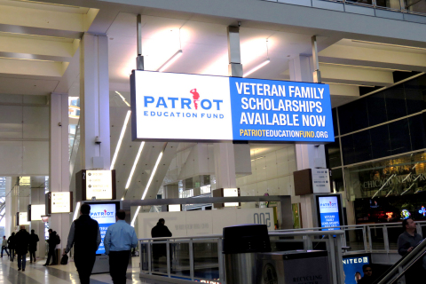Clear Channel Outdoor promoted the Patriot Education Fund on billboards throughout Northeast Illinois to promote scholarships for military veterans and their families. (Photo: Business Wire)