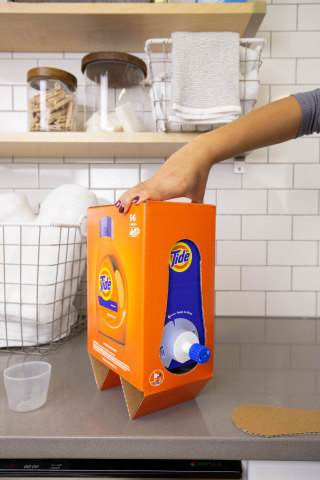 The new Tide Eco-Box: liquid laundry detergent designed for eCommerce. (Photo: Business Wire)