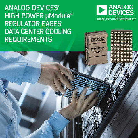 Analog Devices' High-Power µModule Regulator Eases Data Center Cooling Requirements (Photo: Business ... 