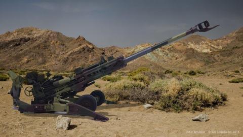 BAE Systems-built 155mm M777 Ultra Lightweight towed Howitzer (ULH) painted in the unique Indian Art ... 