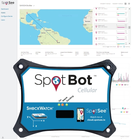 The SpotSee cloud is where trip data is aggregated in real time. The graphs are easy to read and inc ... 
