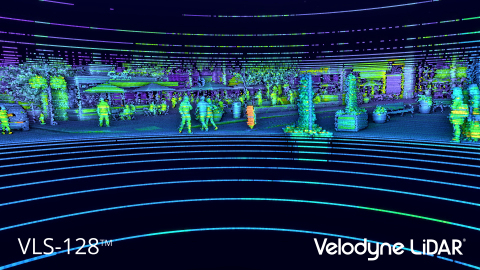 Point Cloud from the Velodyne VLS-128™: providing industry-leading range and resolution to detect ve ... 