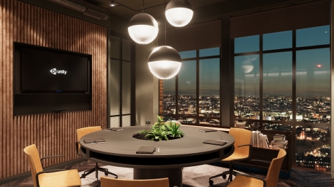 An image of Unity's London office, rendered in real-time in Unity (Graphic: Business Wire)