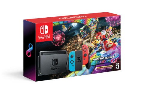 Starting on Black Friday Nintendo is offering deals on two awesome systems. This is a Nintendo Switch system with the hit Mario Kart 8 Deluxe game as a full game download at a suggested retail price of only $299.99. (Photo: Business Wire)